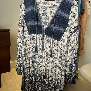 Spell boho long sleeve mini dress